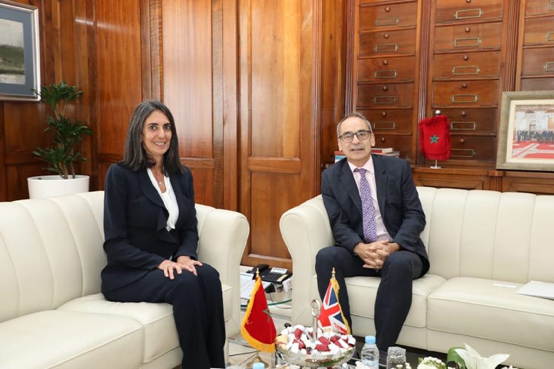 السيدة نادية فتاح تتباحث مع سفير المملكة المتحدة بالمغرب