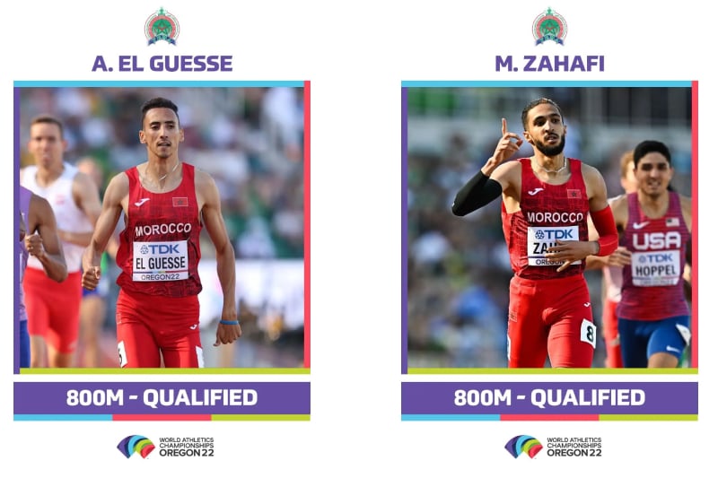  بطولة العالم لألعاب القوى يوجين 2022 : تأهل ثلاثة عدائين مغاربة لنصف نهائي 800 متر