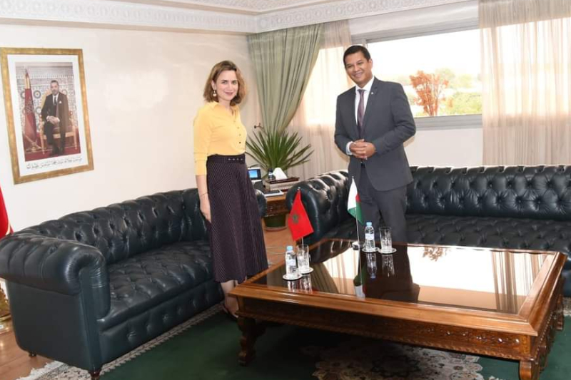  السيدة غيثة مزور تتباحث مع وزير التنمية الرقمية والتحول الرقمي بمدغشقر