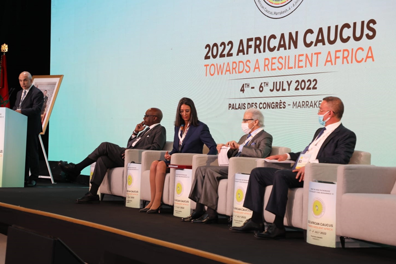  اجتماع التجمع الافريقي 2022 لوزراء المالية ومحافظي البنوك المركزية : اعتماد إعلان مراكش