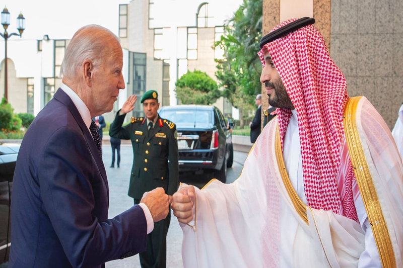  الأمير محمد بن سلمان و جو بايدن يعقدان مباحثات ثنائية في جدة