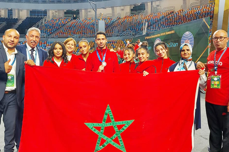  ست ميداليات منها ذهبية واحدة حصاد المشاركة المغربية في البطولة الإفريقية للجمباز بمصر