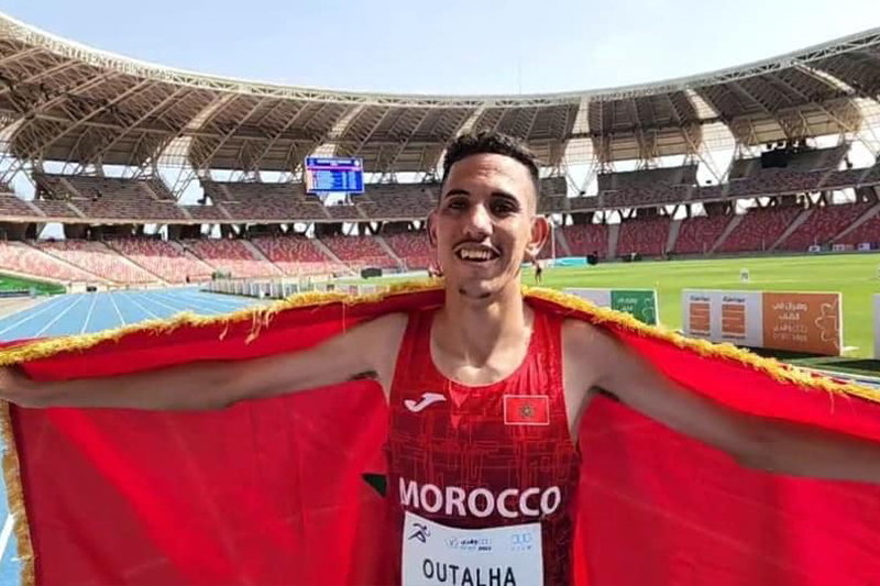  ألعاب البحر الأبيض المتوسط وهران 2022 : المغربي أوطلحة يفوز بأول ذهبية في سباق نصف الماراطون