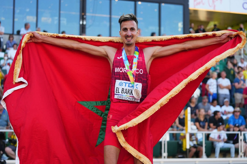  بطولة العالم لألعاب القوى 2022 : الميدالية الذهبية للعداء المغربي سفيان البقالي في سباق 3000 متر موانع
