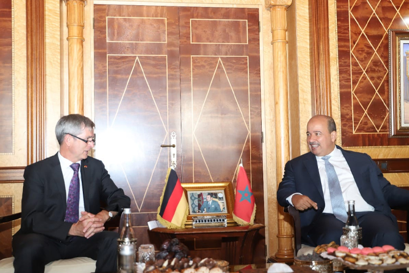  رئيس مجلس المستشارين يجري مباحثات مع سفير ألمانيا بالمغرب