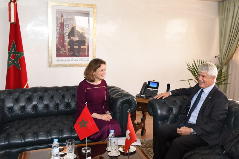الوزيرة غيثة مزور تستقبل سفير جمهورية سويسرا بالمملكة المغربية