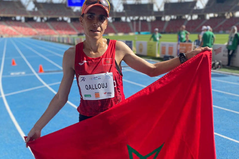  ألعاب البحر الأبيض المتوسط وهران 2022 : المغربية حنان قلوج تفوز بميدالية فضية في سباق نصف الماراطون