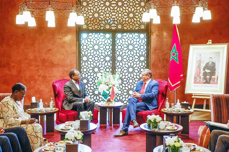  السيد عزيز أخنوش يتباحث بمراكش مع رئيس مجموعة البنك الإفريقي للتنمية