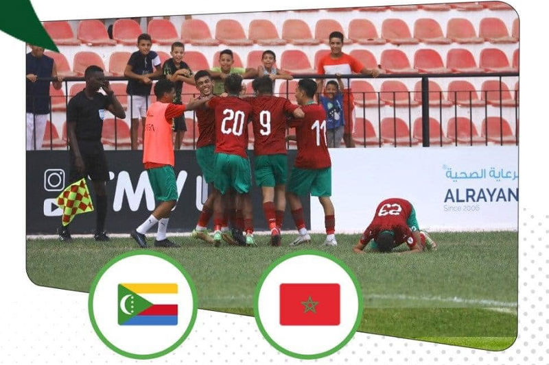 كأس العرب لأقل من 17 سنة : المنتخب المغربي يتأهل للدور ربع النهائي بعد انتصاره على جزر القمر