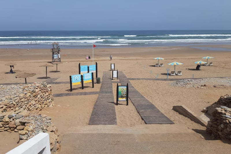  رفع علامة اللواء الأزرق بشاطئ سيدي موسى أكلو بإقليم تزنيت