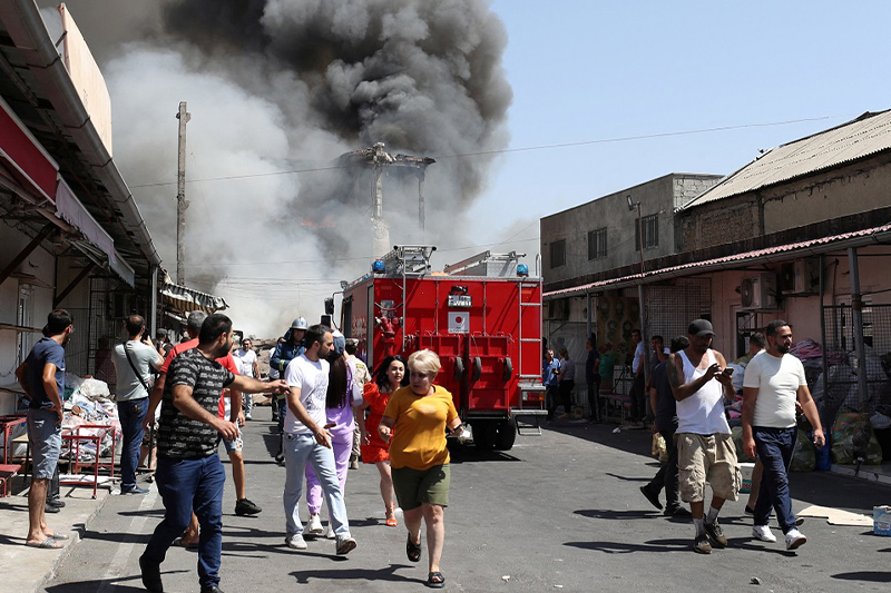  ارتفاع حصيلة ضحايا انفجار سوق سورمالو بأرمينيا