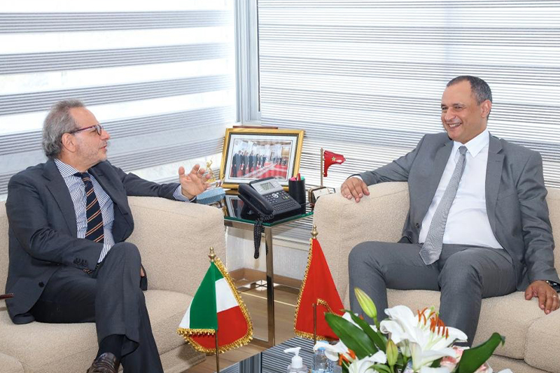  السيد رياض مزور يستقبل سفير إيطاليا بالمغرب