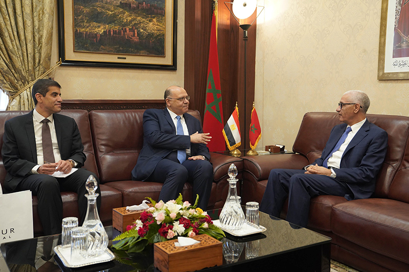  السيد رشيد الطالبي يتباحث مع سفير جمهورية مصر بالمغرب