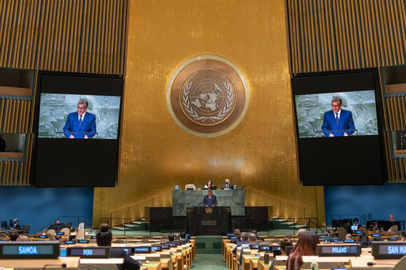 كلمة السيد عزيز أخنوش في اجتماع الجمعية العامة للأمم المتحدة (فيديو)
