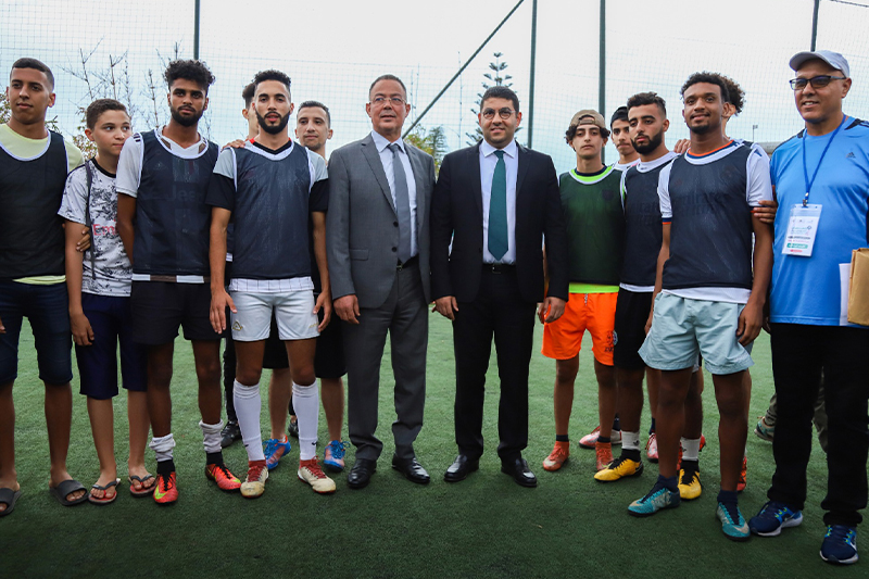  السيد المهدي بنسعيد والسيد فوزي لقجع يعطيان الإنطلاقة الرسمية لدوري الأحياء لكرة القدم