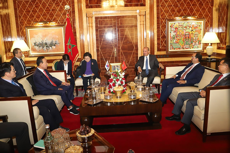  النعم ميارة يتباحث مع رئيسة مجموعة الصداقة البرلمانية الكورية المغربية