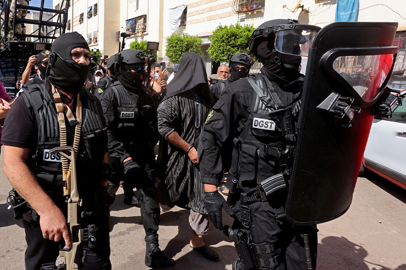 توقيف خمسة أشخاص موالين لتنظيم داعش يشتبه في تورطهم في مخططات إرهابية بالمغرب