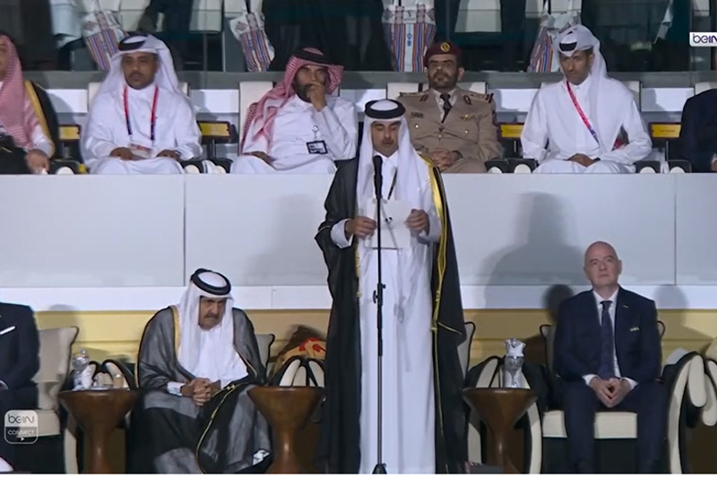  أمير قطر يعلن افتتاح بطولة كأس العالم قطر 2022