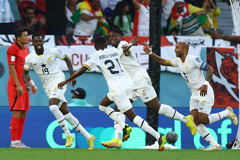  غانا تفوز على منتخب كوريا الجنوبية بثلاثة أهداف مقابل هدفين