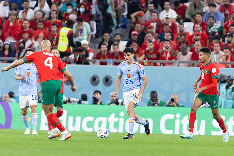  التعادل السلبي يحسم الشوط الأول من مباراة المغرب وإسبانيا