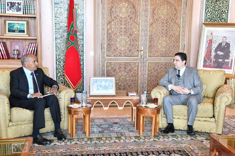  السيد ناصر بوريطة يجري مباحثات مع رئيس الجمعية الوطنية الموريتانية بالرباط