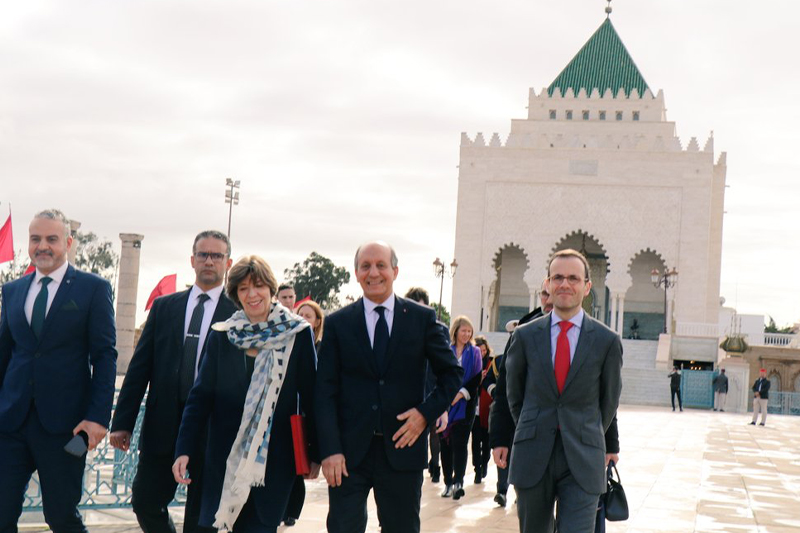  وزيرة الخارجية الفرنسية تزور ضريح محمد الخامس بالرباط