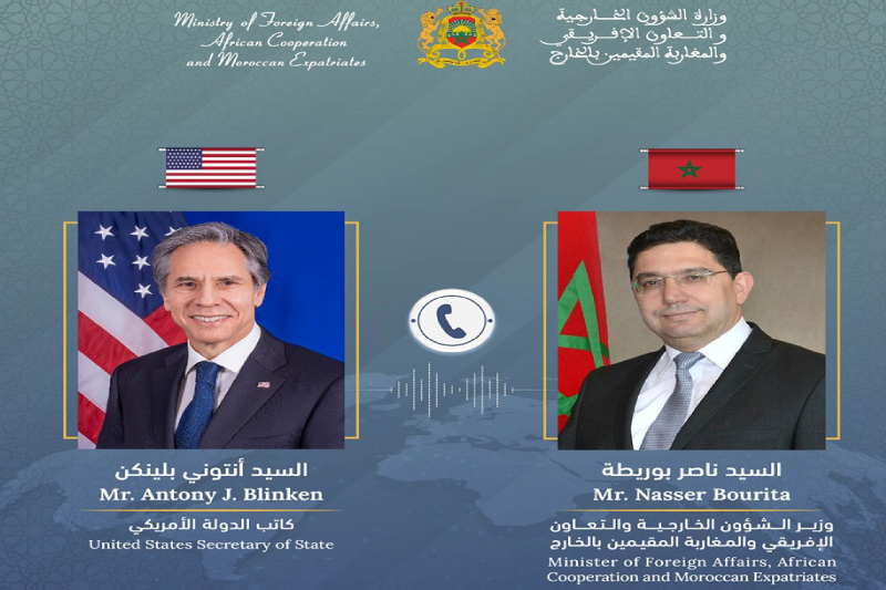 وزير الخارجية الأمريكي يجري محادثة هاتفية مع السيد ناصر بوريطة