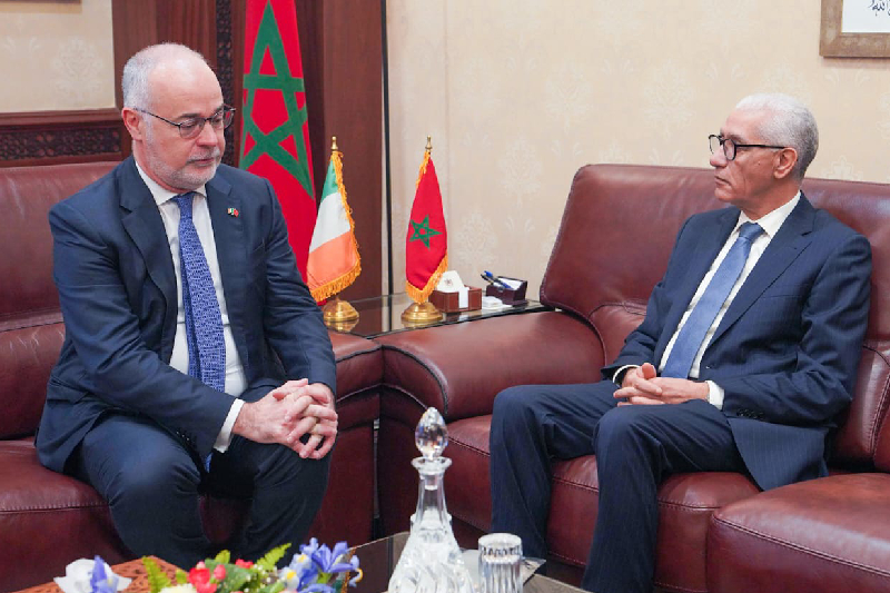  السيد رشيد الطالبي يتباحث مع سفير جمهورية أيرلندا بالمغرب