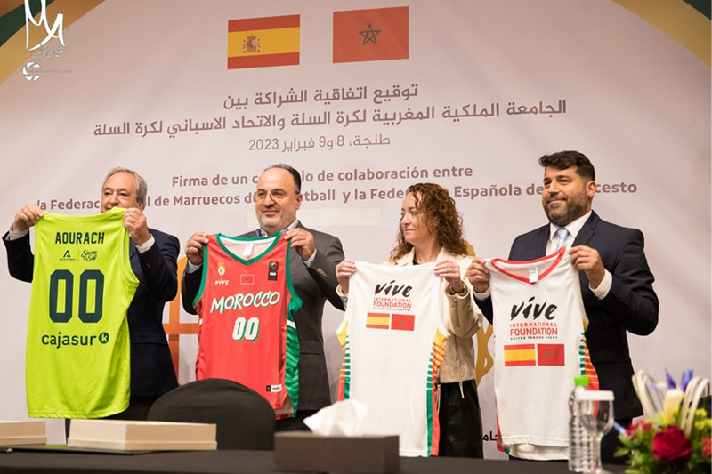  كرة السلة.. اتفاقية شراكة بين الجامعة الملكية المغربية والاتحاد الإسباني