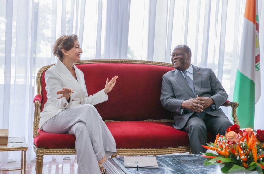  رئيس جمهورية كوت ديفوار يستقبل المديرة العامة لليونسكو أودري أزولاي