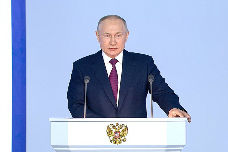  خطاب بوتين: نتعهد بمواصلة الحملة العسكرية في أوكرانيا