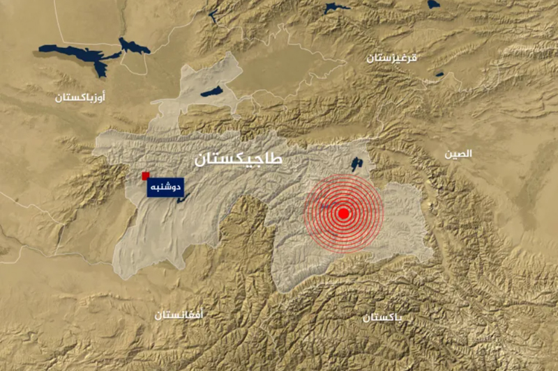  زلزال جديد يضرب طاجيكستان بقوة 5 درجات
