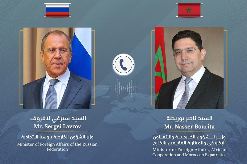  السيد بوريطة يتلقى إتصالا هاتفيا من وزير الشؤون الخارجية الروسية