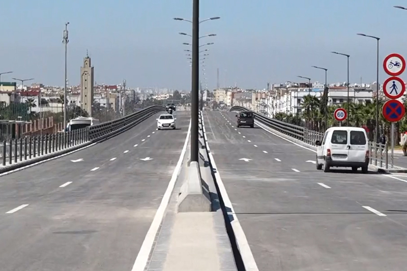  جسر محمد السادس يفتتح في وجه حركة المرور بالدار البيضاء