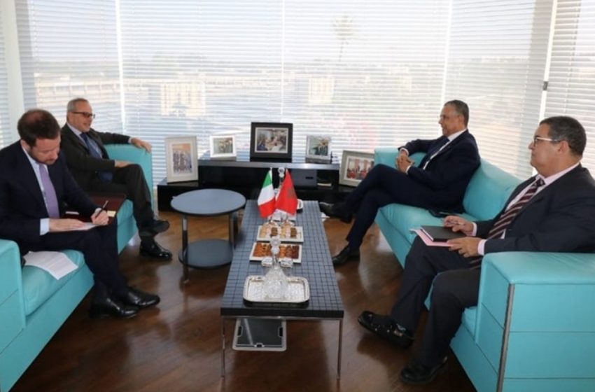  المدير العام للمكتب الوطني للكهرباء والماء الصالح للشرب يتباحث مع سفير إيطاليا بالمغرب