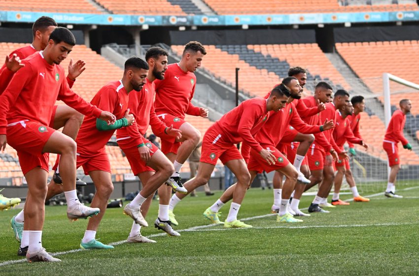  آخر حصة تدريبية للأسود قبل مباراة المغرب وجنوب إفريقيا