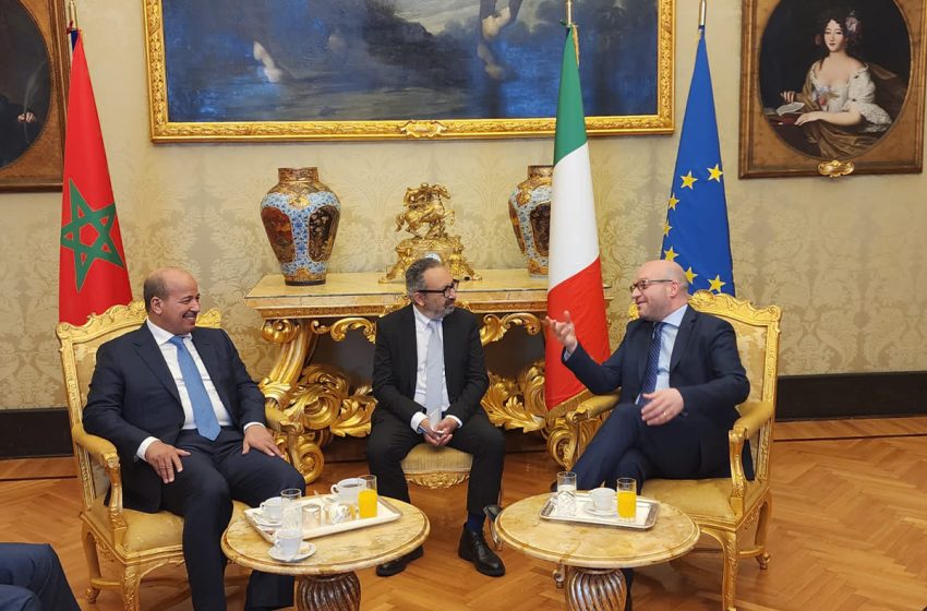  رئيس مجلس المستشارين يتباحث مع رئيس مجلس النواب الإيطالي