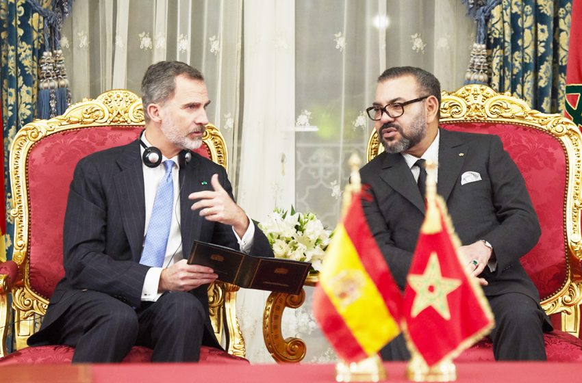  برقية تهنئة إلى جلالة الملك من العاهل الإسباني بمناسبة عيد العرش المجيد