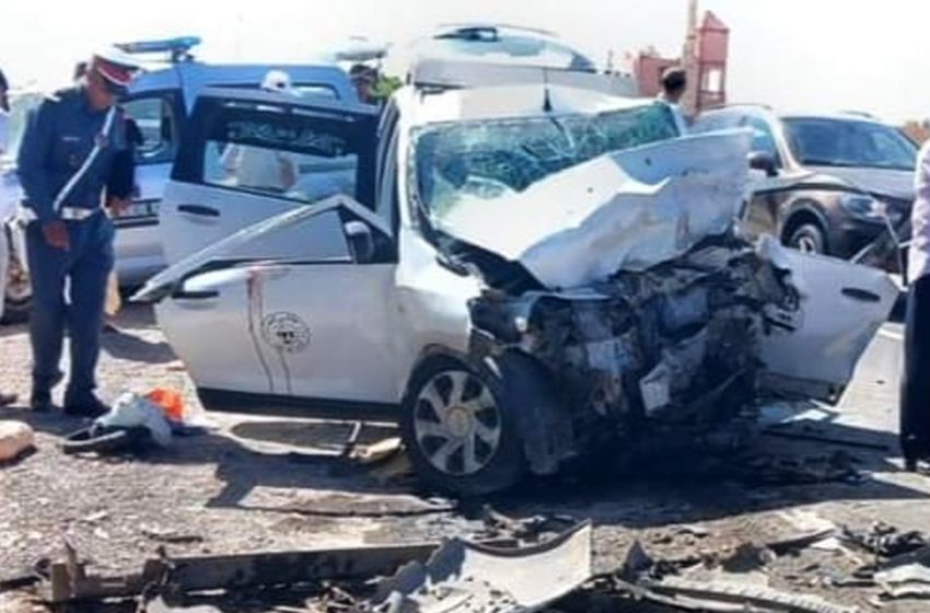  حادثة سير بجماعة الطياميم بإقليم اليوسفية تودي بحياة 6 أشخاص وإصابة 11  آخرين
