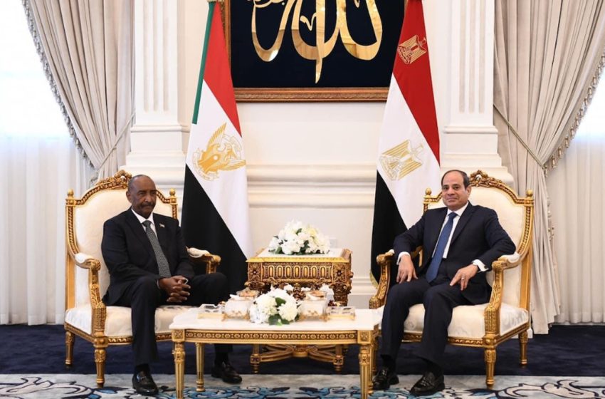  السيسي يتباحث مع البرهان جهود تسوية الأزمة السودانية