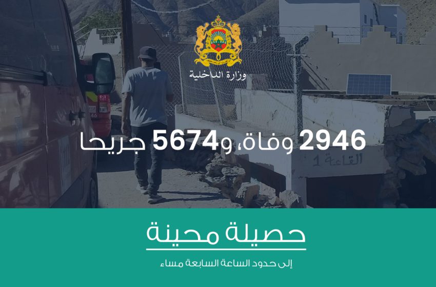  حصيلة محينة.. المغرب يسجل وفاة 2946 شخصا جراء زلزال الحوز