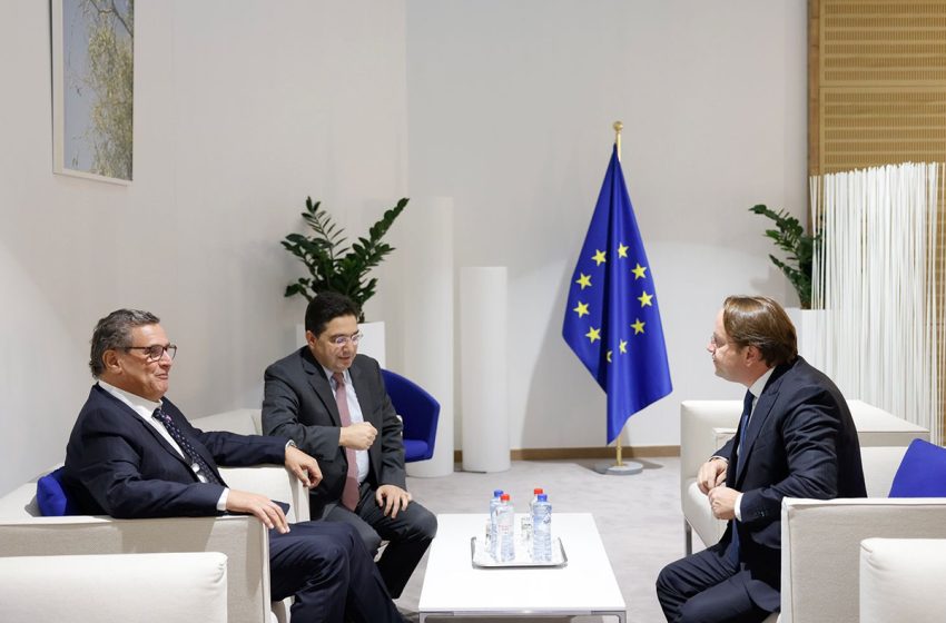  الشراكة الاستراتيجية بين المغرب والاتحاد الأوروبي محور مباحثات بين السيد أخنوش والمفوض الأوروبي للجوار
