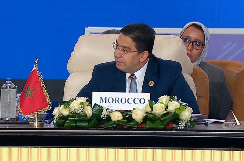  السيد بوريطة بقمة السلام: المملكة المغربية بقيادة جلالة الملك مستعدة للانخراط في تعبئة دولية لوضع حد للوضع المأساوي والخطير بغزة