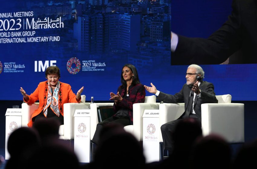  تقديم كتاب سعي المغرب من أجل نمو أكثر قوة وشمولا في افتتاح الاجتماعات السنوية للبنك وصندوق النقد الدوليين