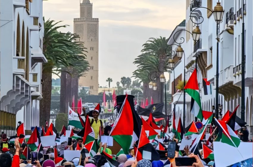  الرباط: تنظيم مسيرة تضامنية مع الشعب الفلسطيني