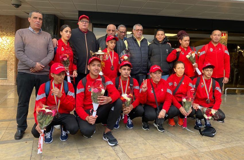  تنظيم حفل استقبال على شرف المنتخب المغربي للكرة الحديدية الفائز ببرونزية بطولة العالم للشبان