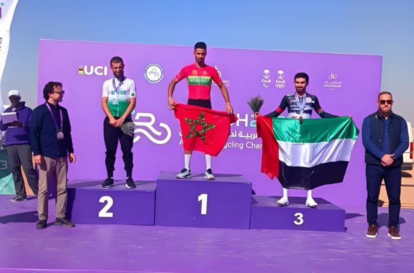 الدراج محسن الكورجي يظفر بذهبية سباق الفردي ضد الساعة في البطولة العربية للسباقات على الطريق