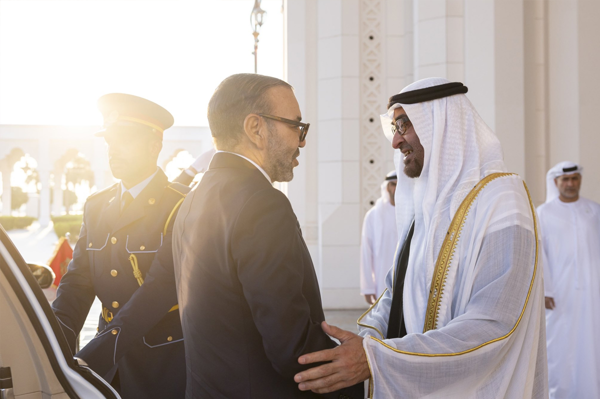 صاحب الجلالة الملك محمد السادس يجري مباحثات على انفراد مع رئيس دولة الإمارات العربية المتحدة