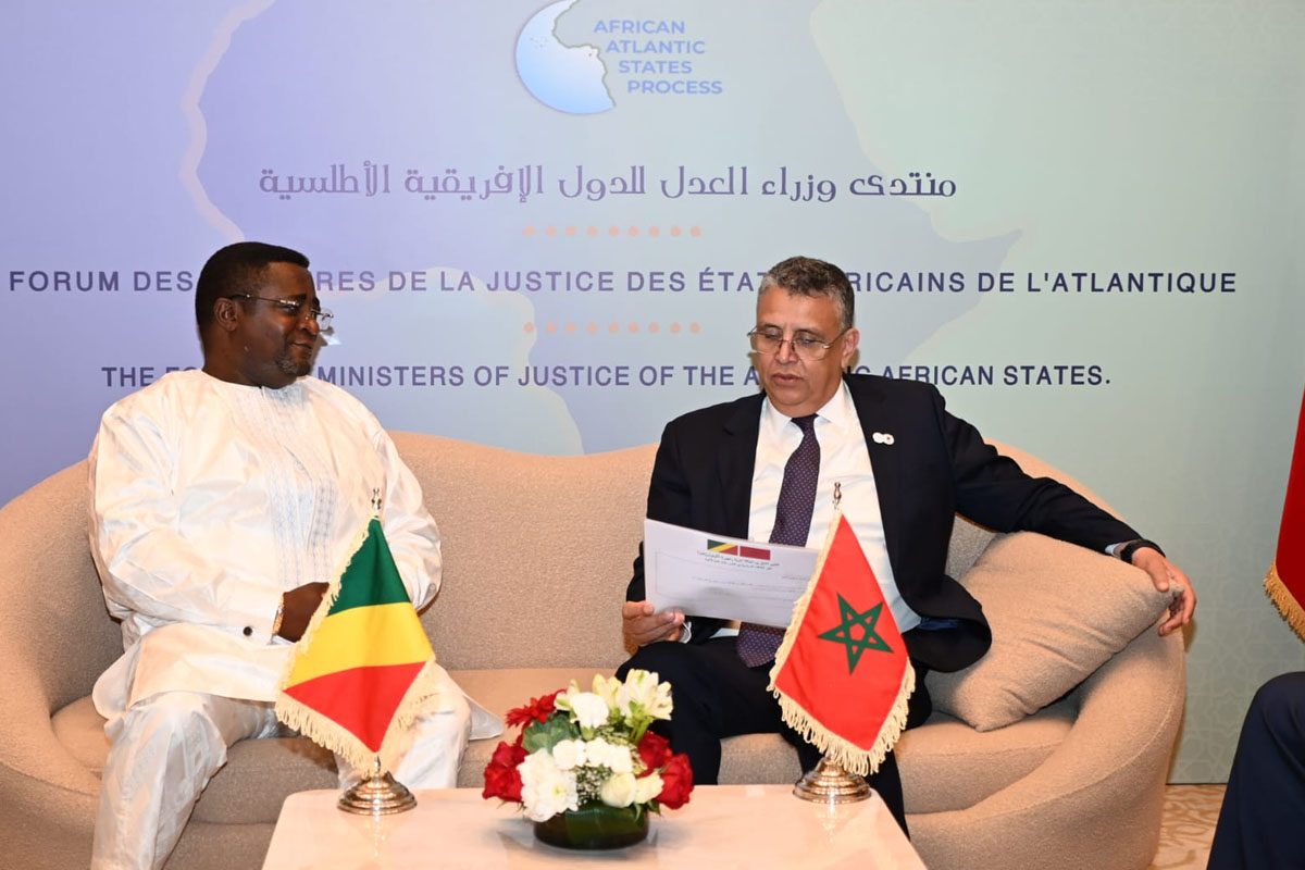 وزير العدل يتباحث تعزيز التعاون القضائي مع نظيريه الغيني والكونغولي