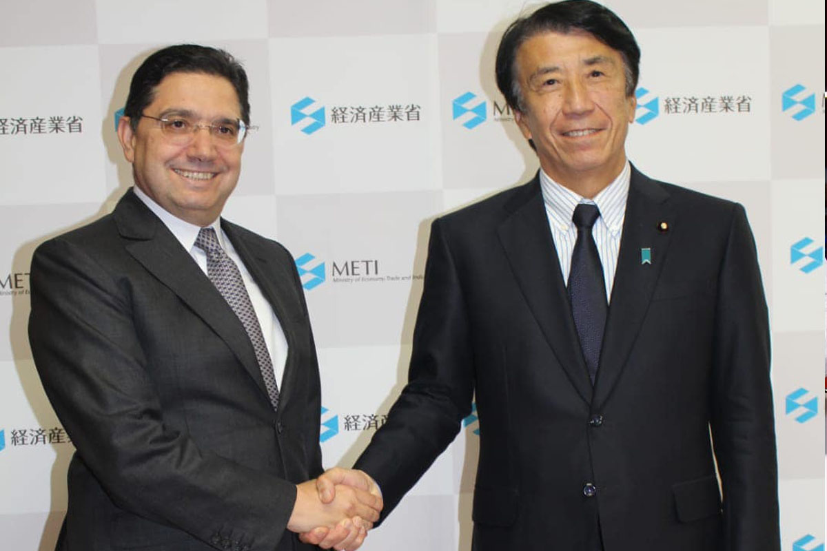ناصر بوريطة يتباحث بطوكيو مع وزير الاقتصاد والتجارة والصناعة الياباني
